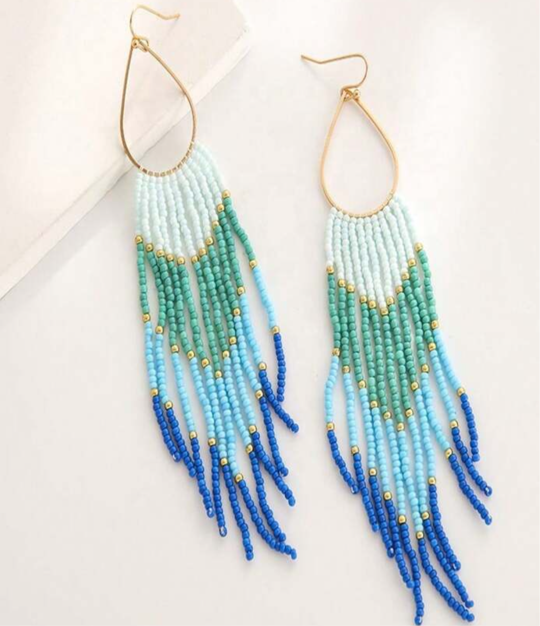 Beaded drop earrings