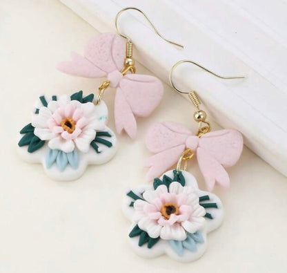 Flower Bow Earrings