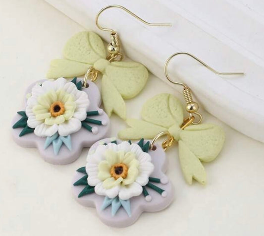 Flower Bow Earrings