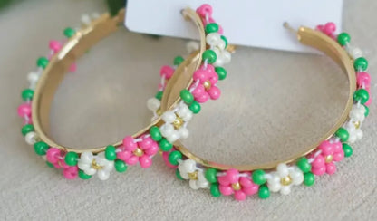 Beaded Hoops