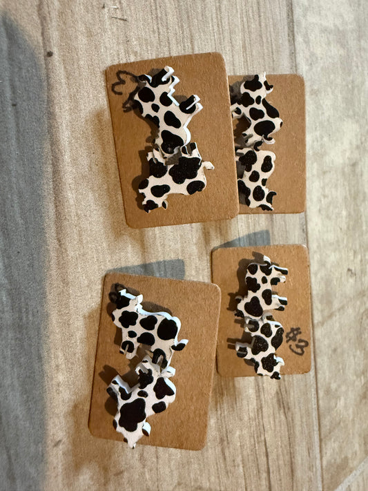 Cow Stud Earrings