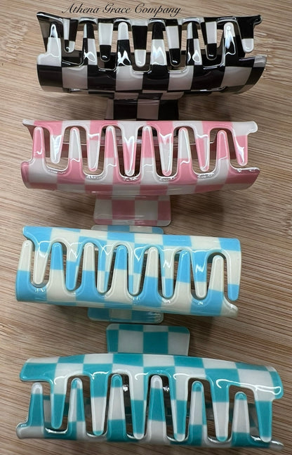 Plaid Claw Clips