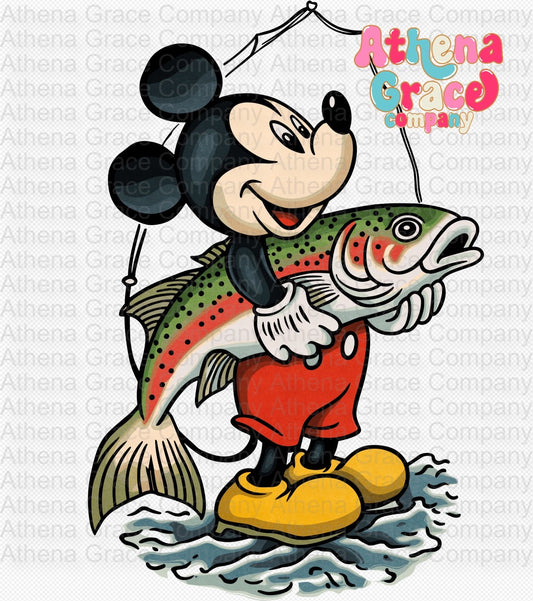 Micky With Fish DTF