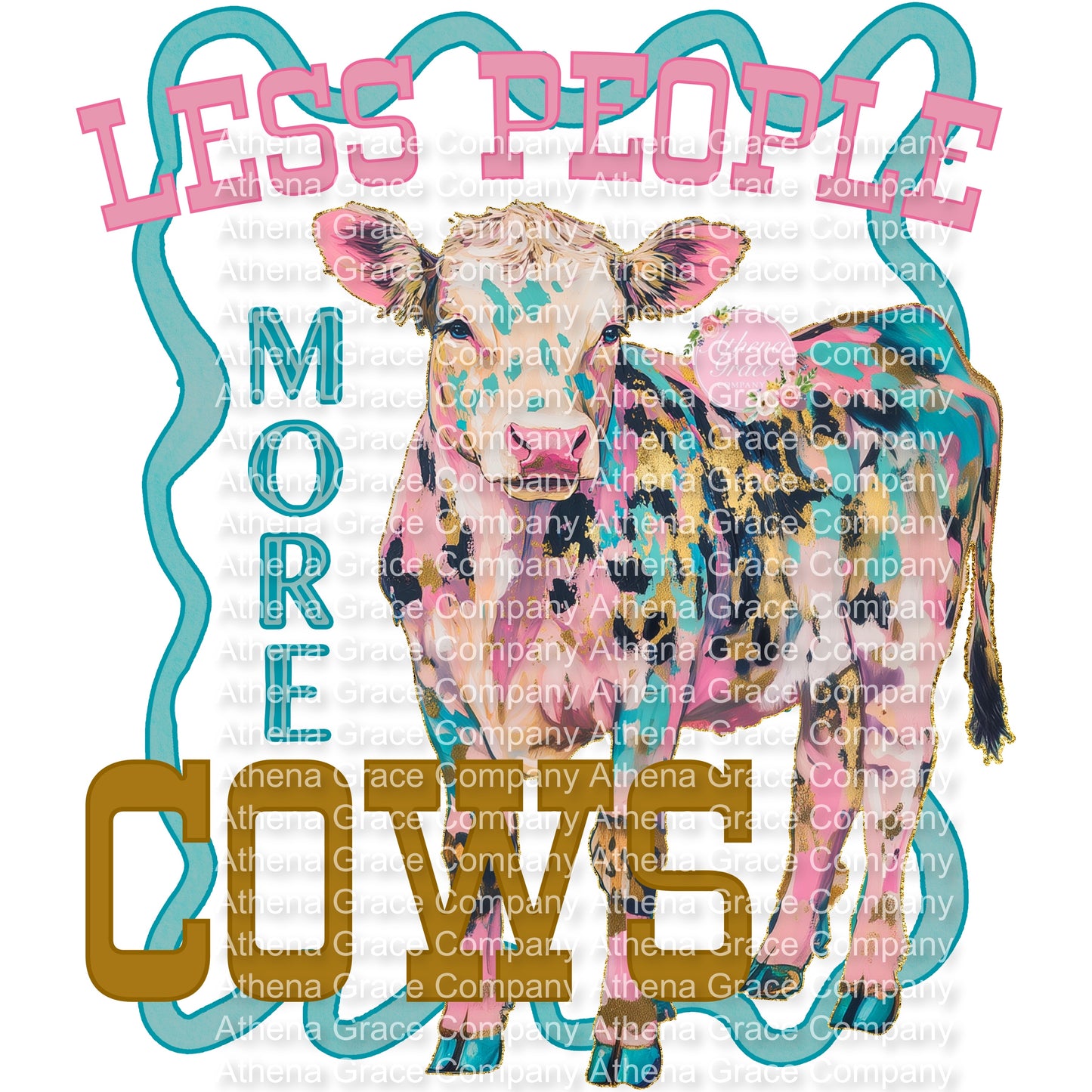 Less People More Cows DTF