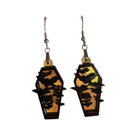 Coffin Bat Earrings