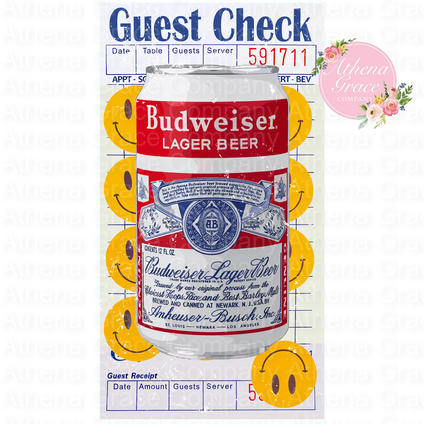Guest Check Budweiser DTF