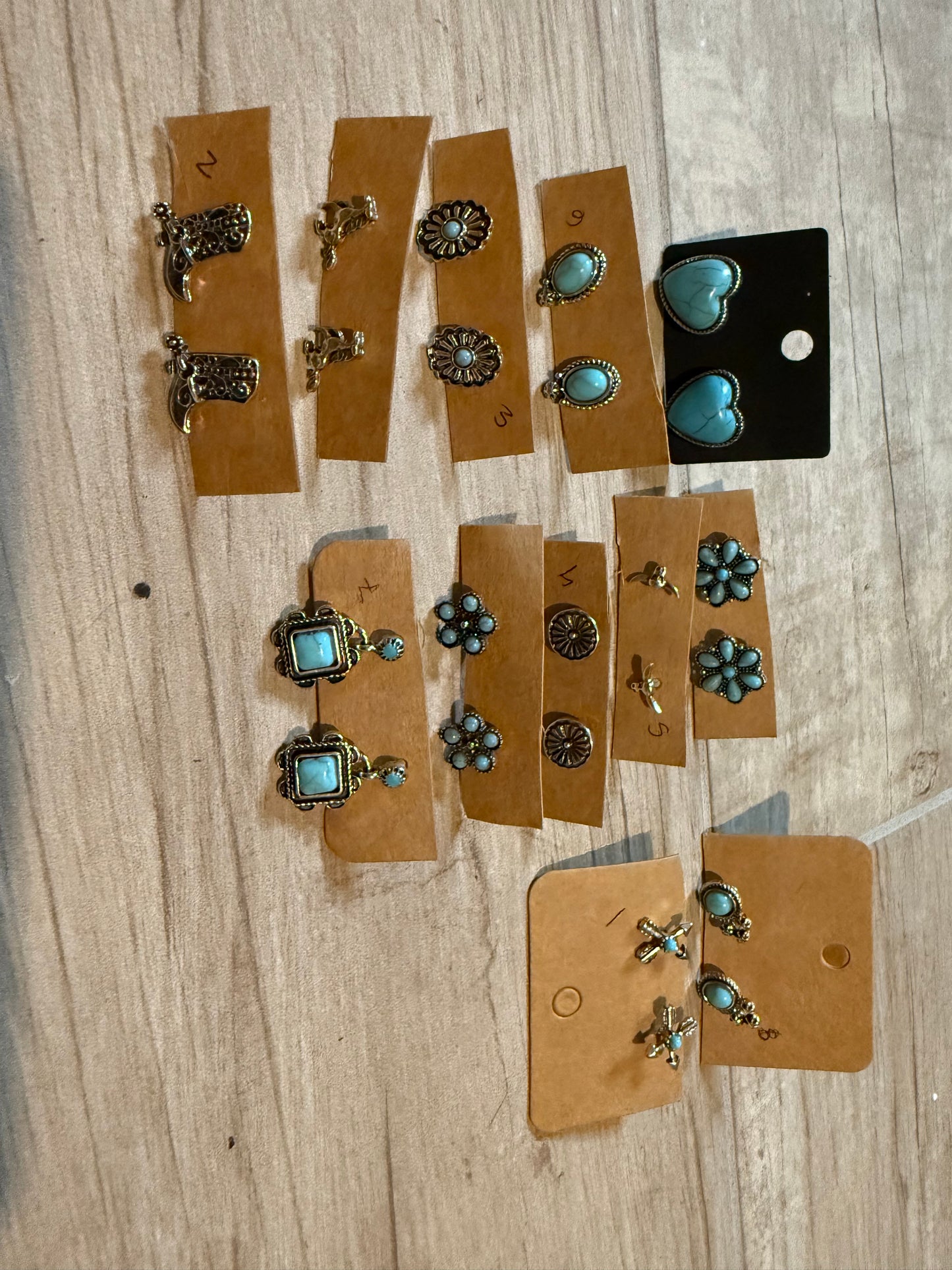 Western metal earrings