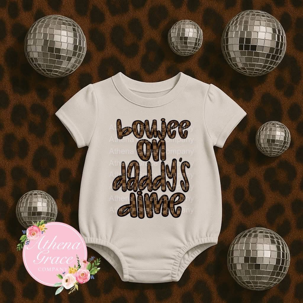 Boujee on Daddy Dime Bubble Romper