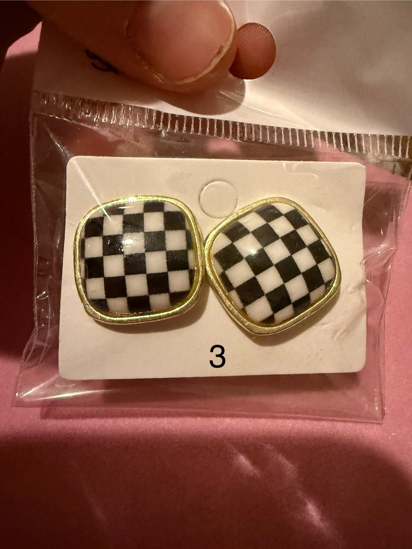 Square Plaid Earrings