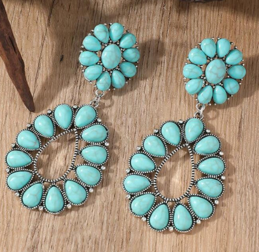 Turquoise inspired earrings style 2