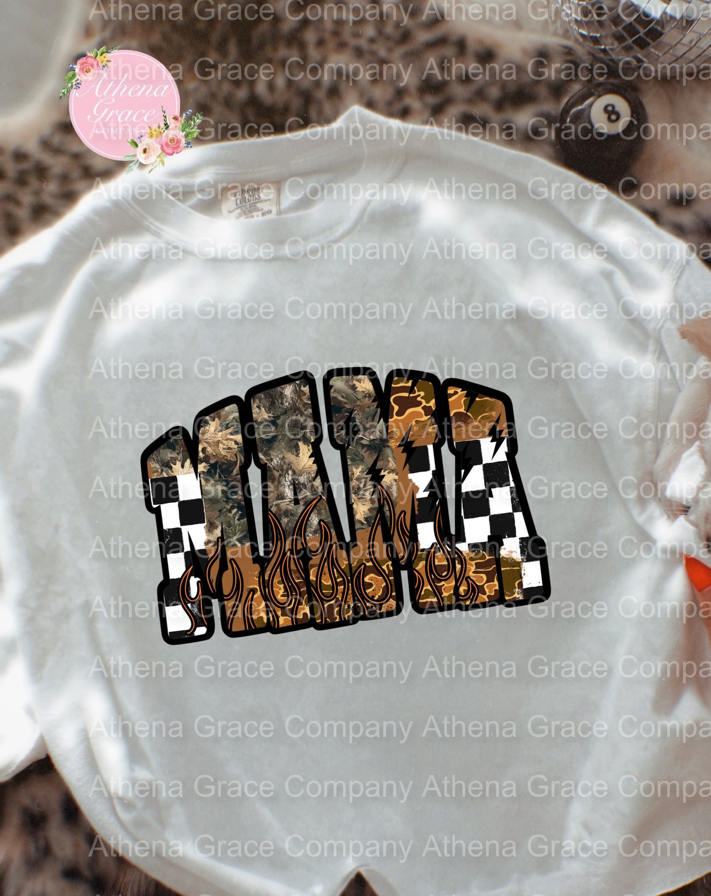 Camo And Flames Mama