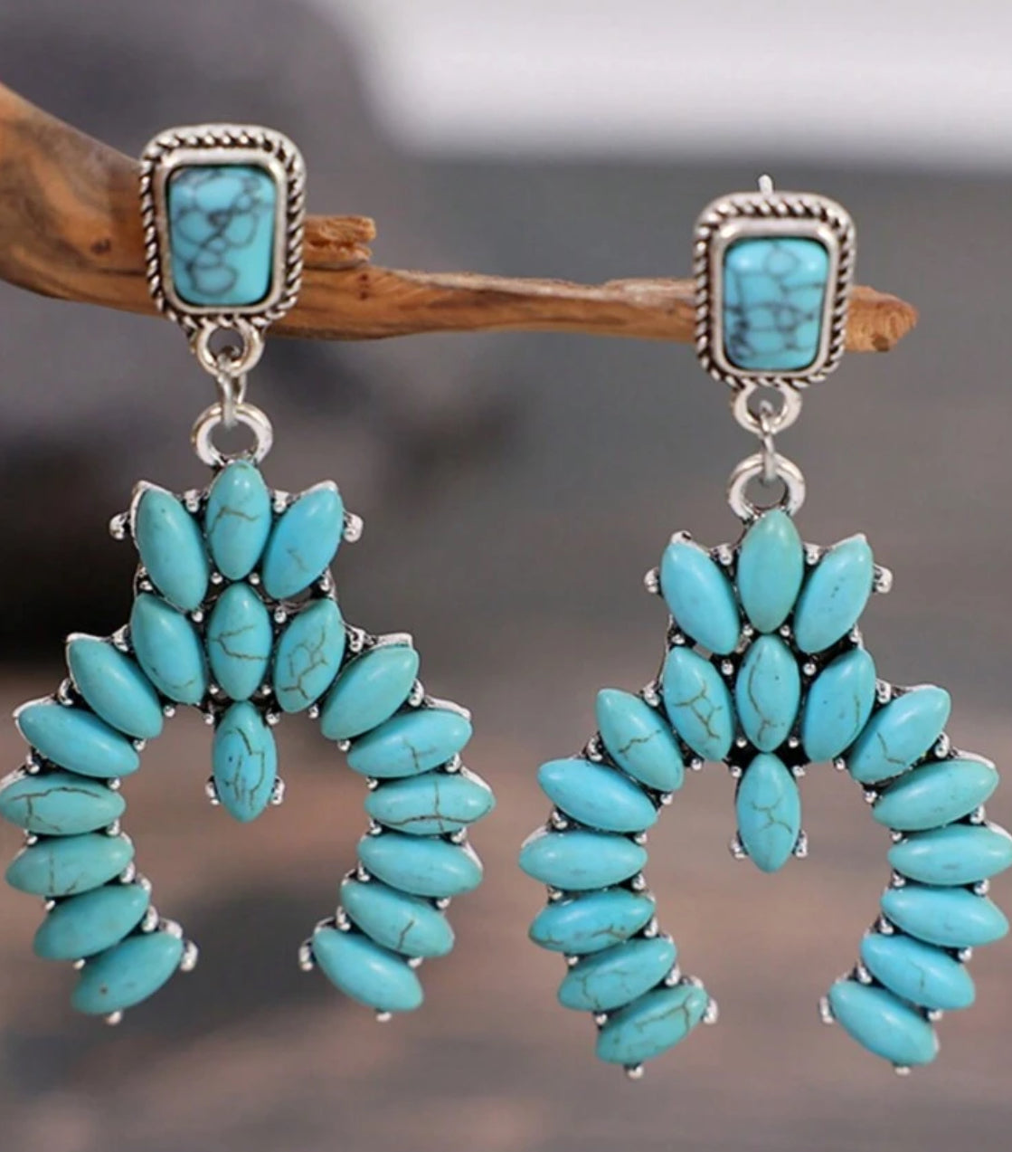 Turquoise inspired earrings style 1