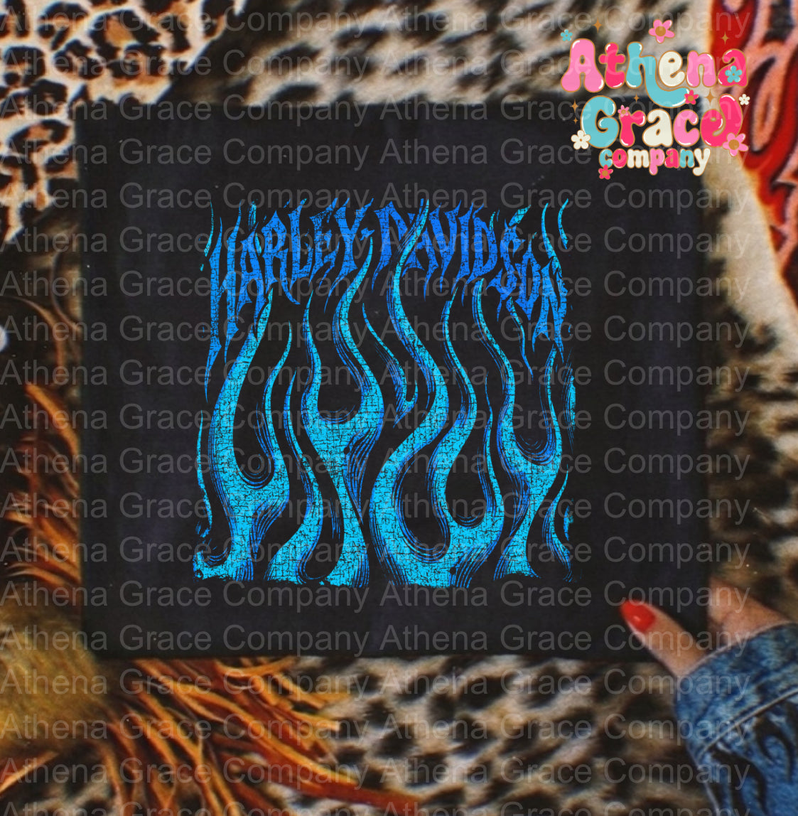 Harley D Blue Flames