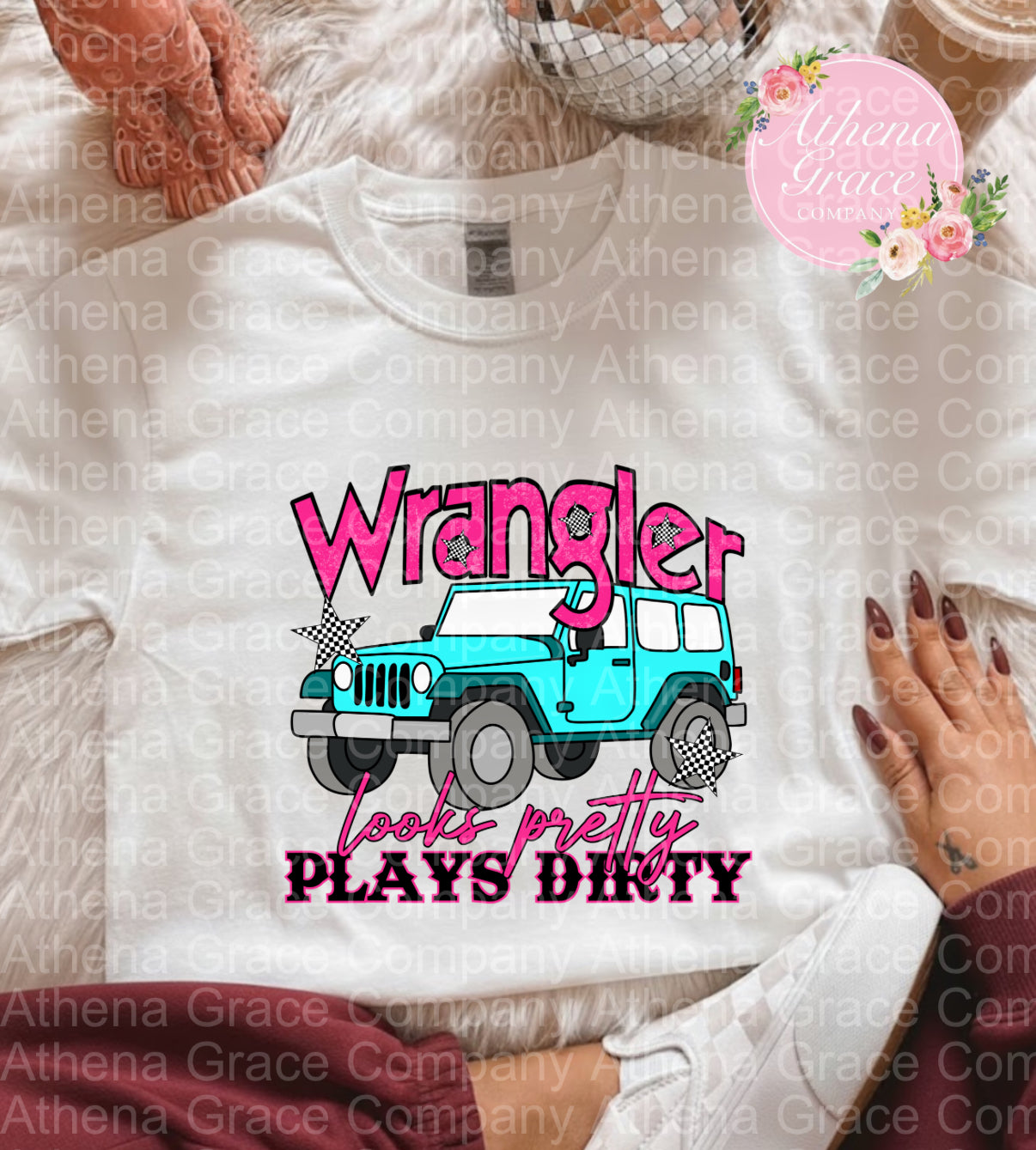 Blue/ Pink Wrangler Plays Dirty