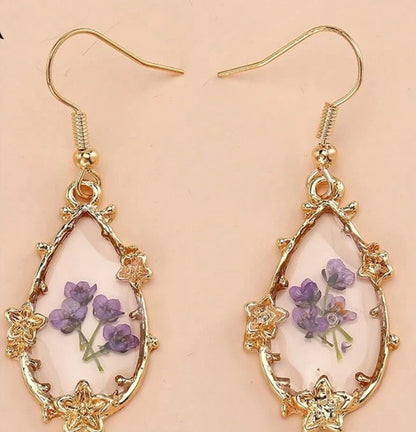 Dangle Flower Earrings