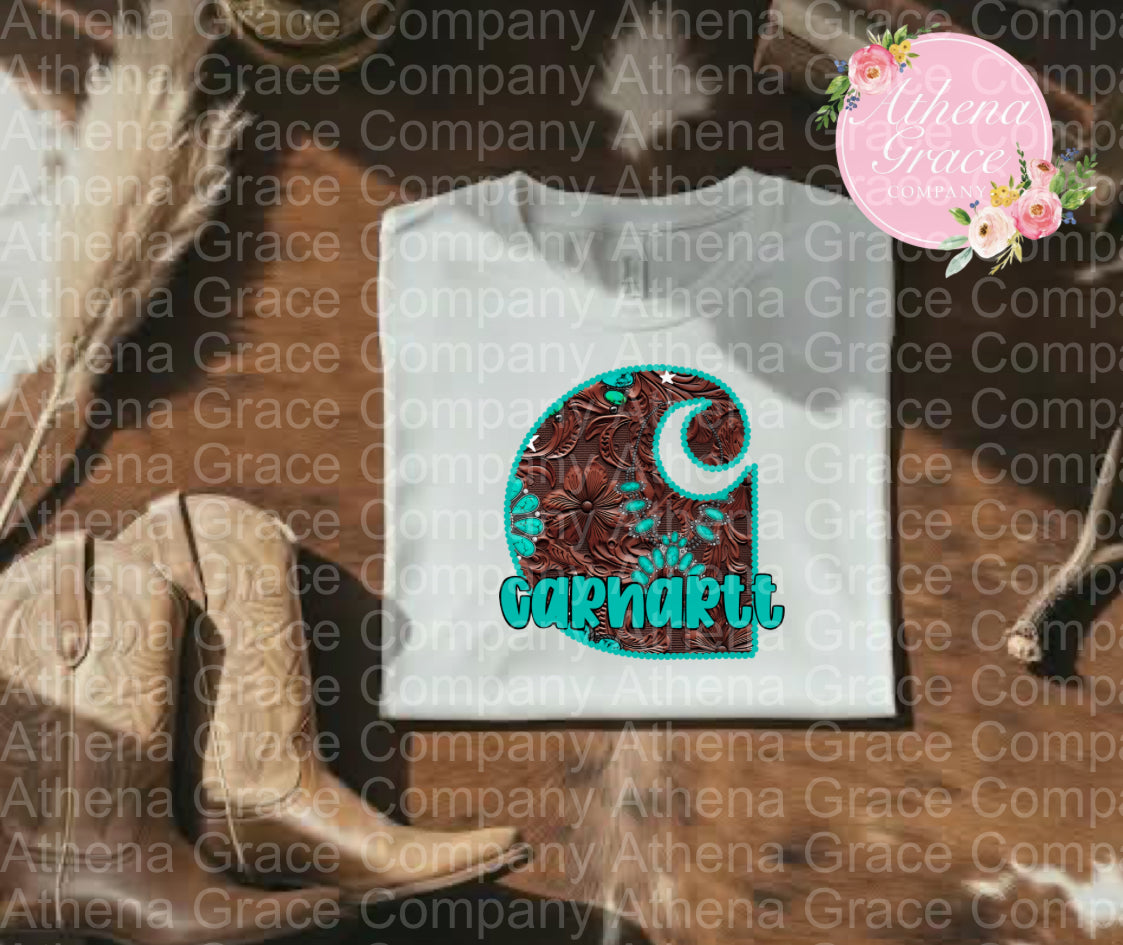C*rhartt Leather Turquoise