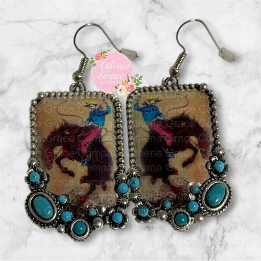 Bull Rider Earrings