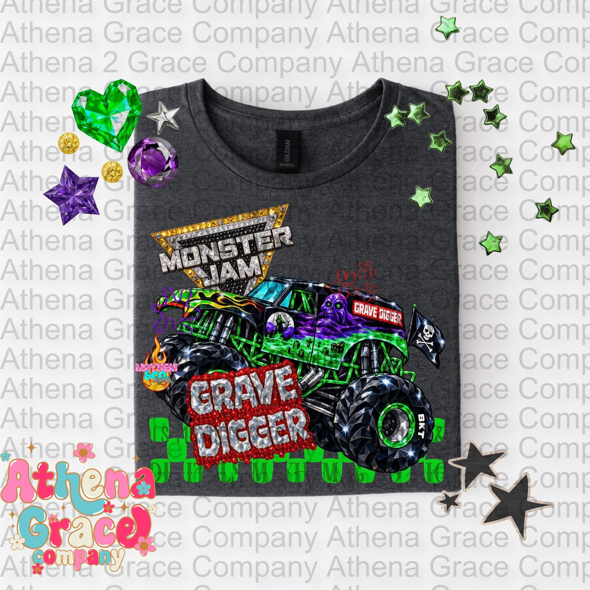Grave Digger Monster Jam Sparkling