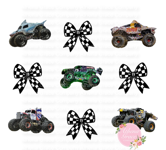 Monster Truck and Bows DTF