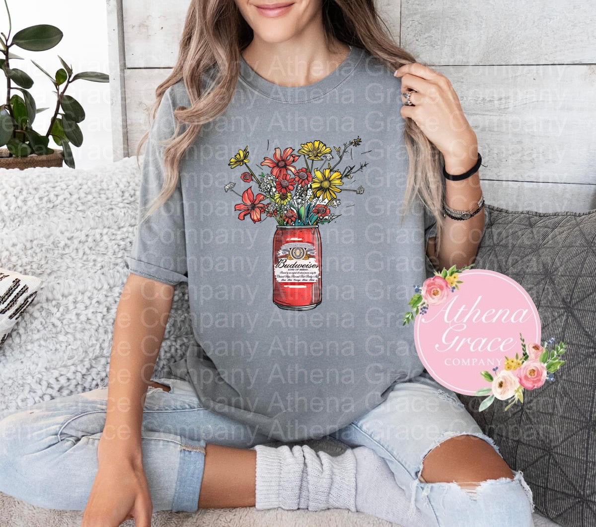 Budweiser and Flowers