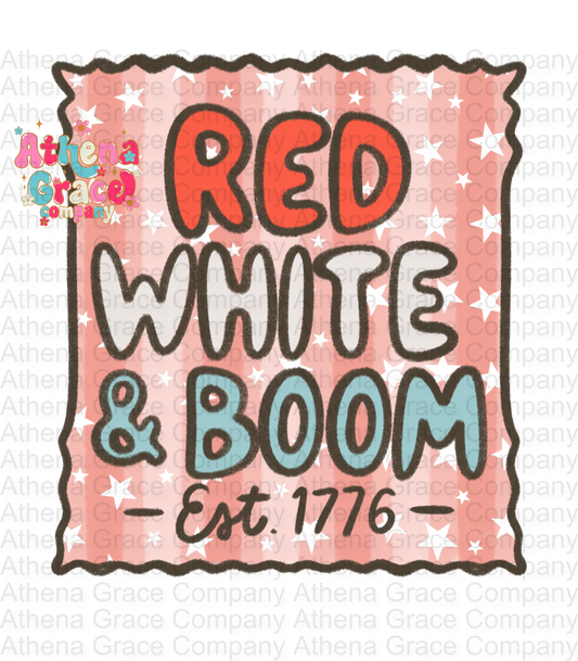 Red White Boom DTF