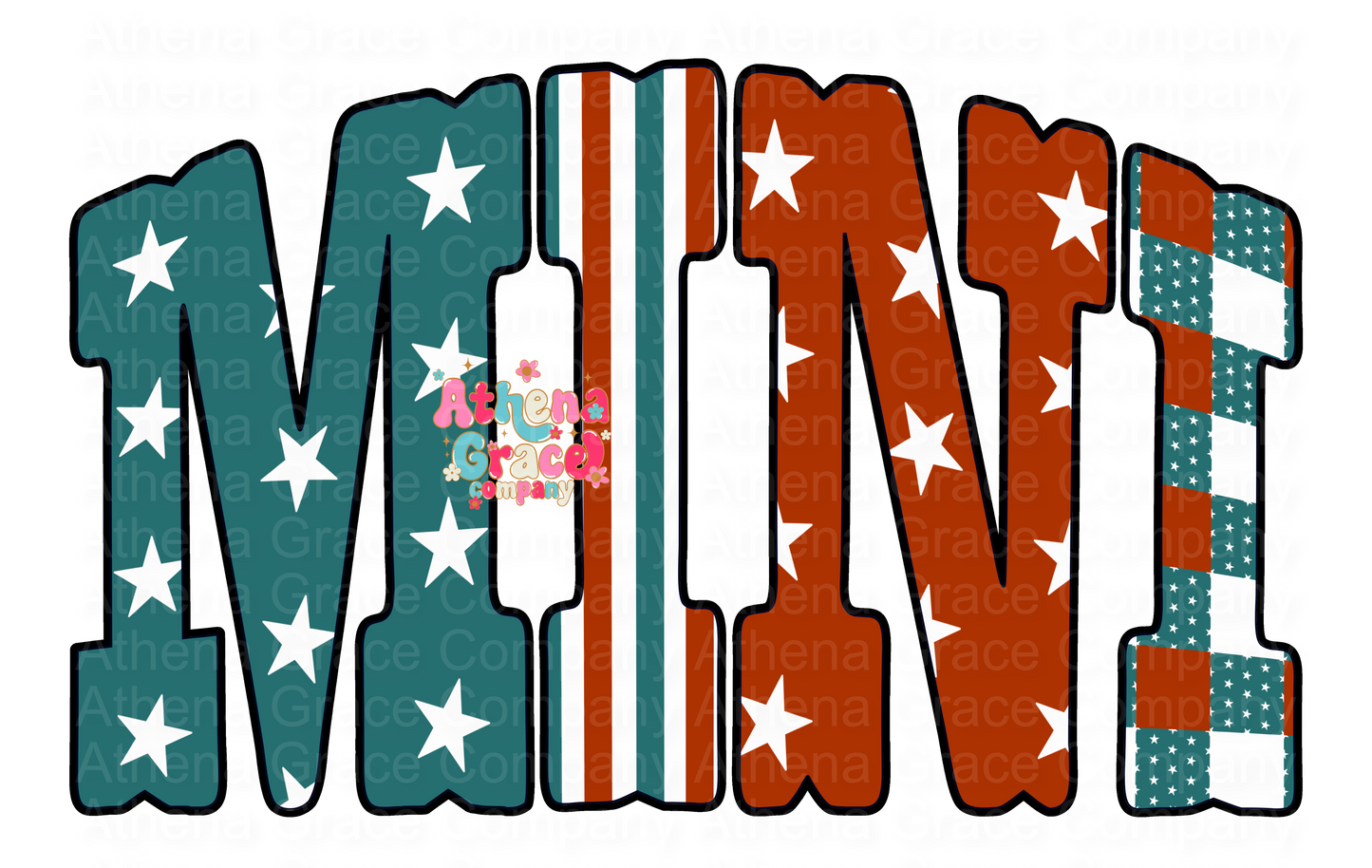 American Flag Mini DTF