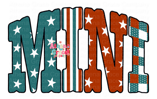 American Flag Mini DTF