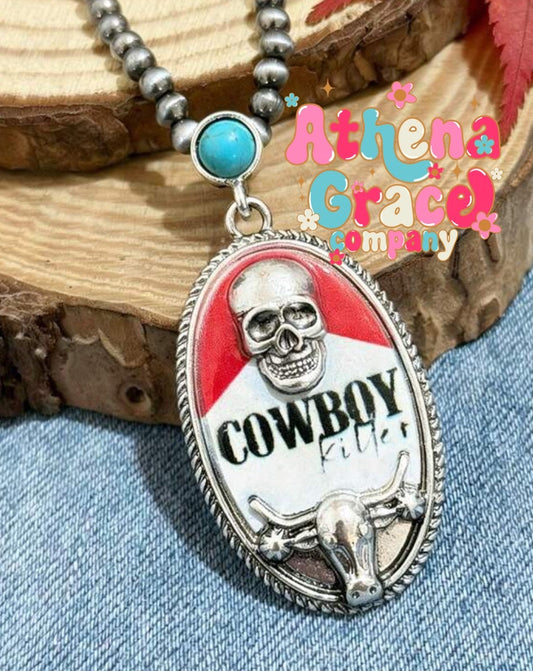Cowboy Killer Skull Necklace