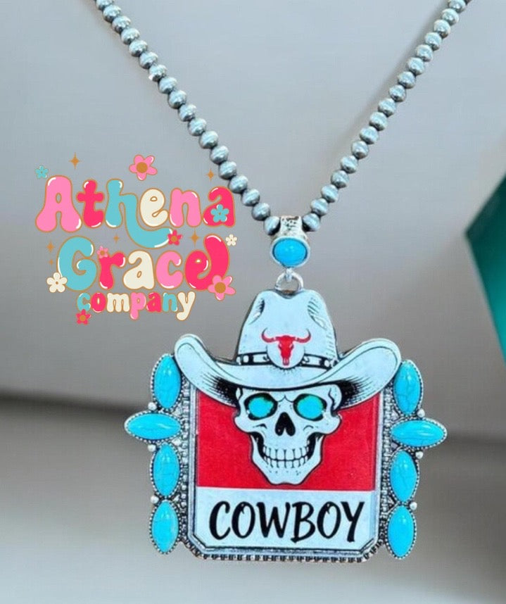 Cowboy Skull Necklace