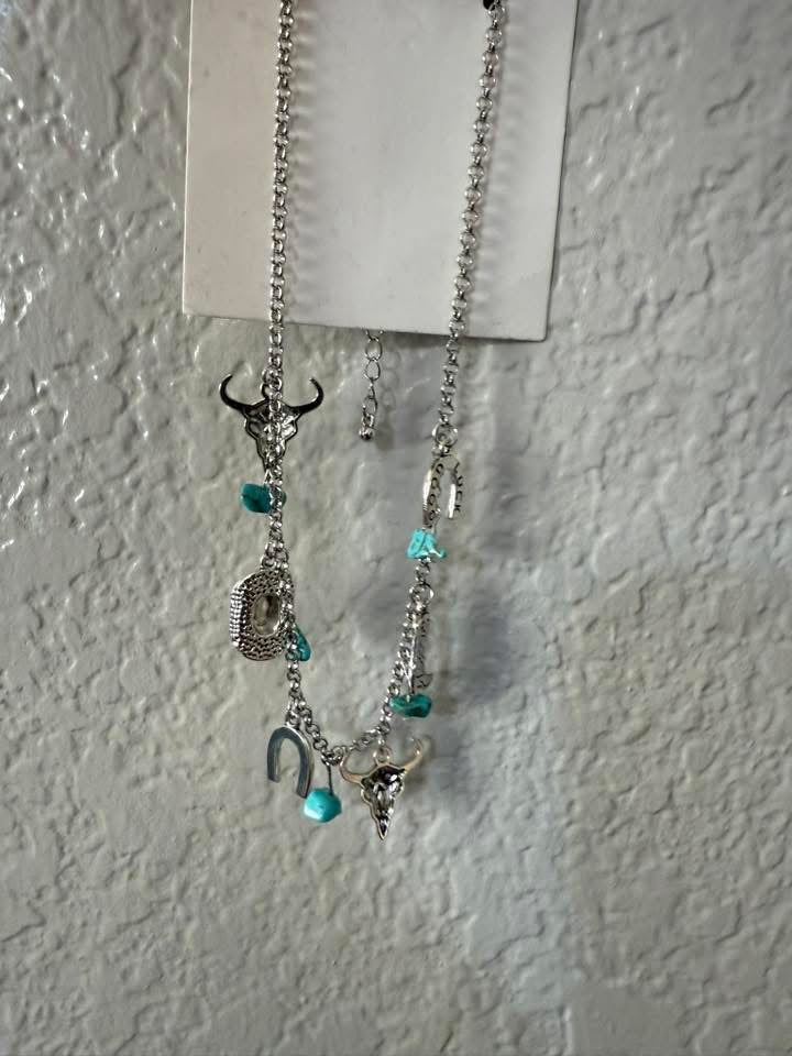 Western charm necklace