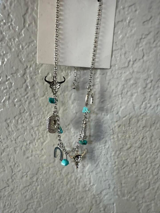 Western charm necklace