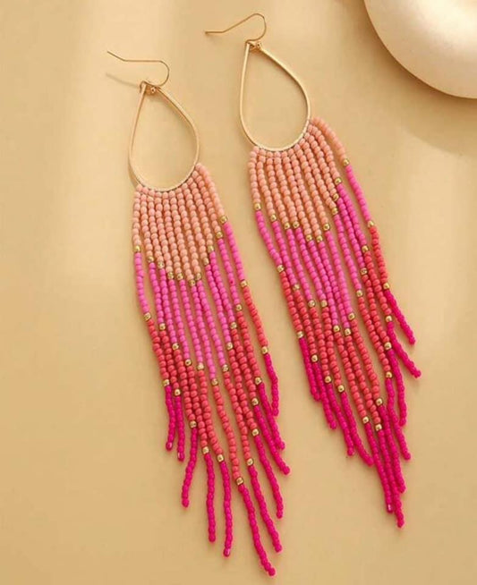 Beaded drop earrings