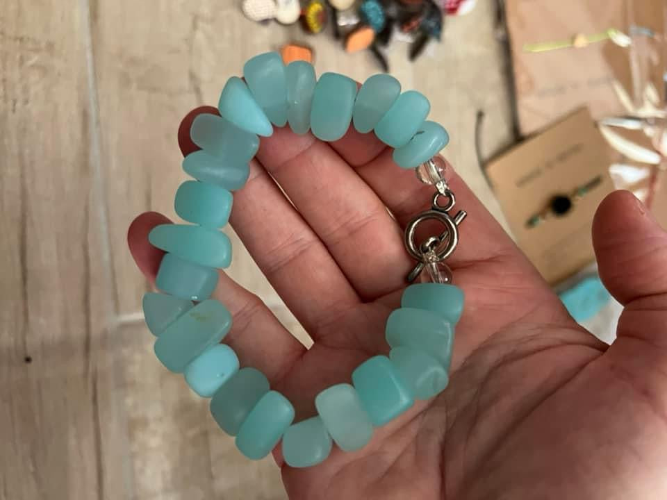 Sea glass bracelet