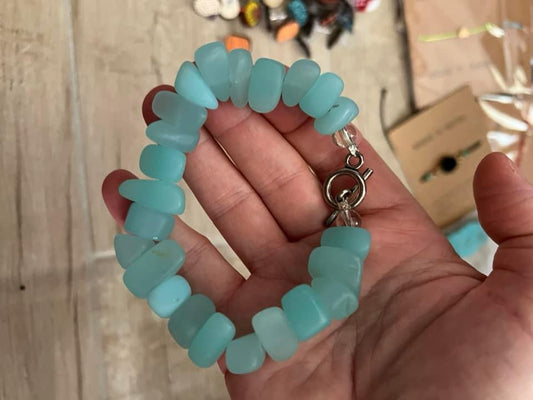 Sea glass bracelet