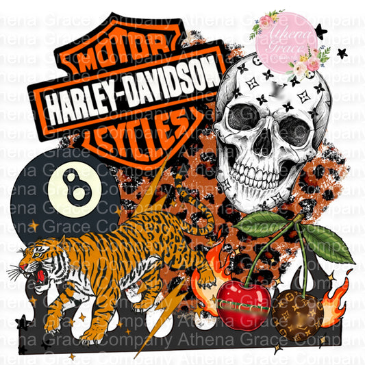 Motorcycle Collage Boujee DTF