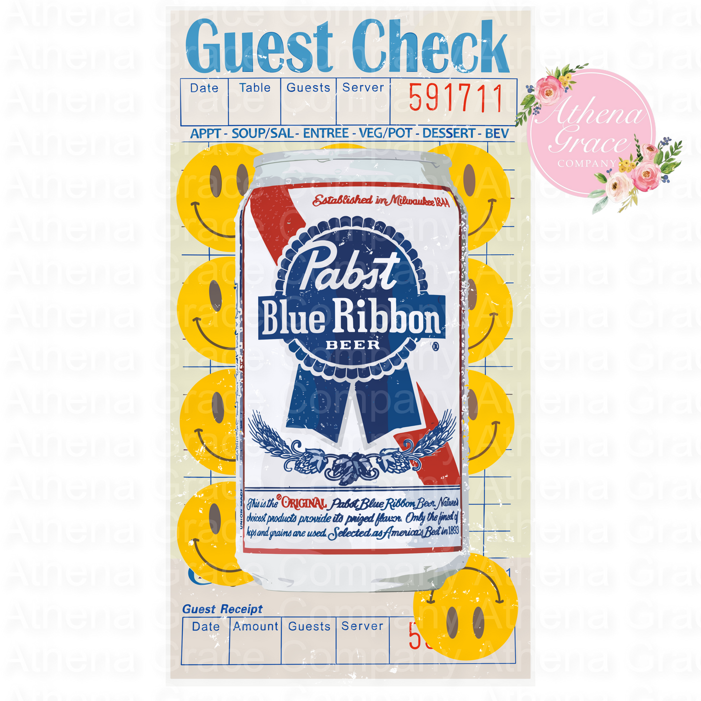 Guest Check Beer DTF