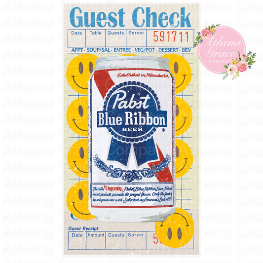 Guest Check Beer DTF
