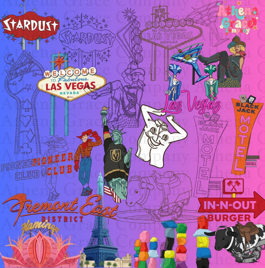 Vegas clipart/ line art drive