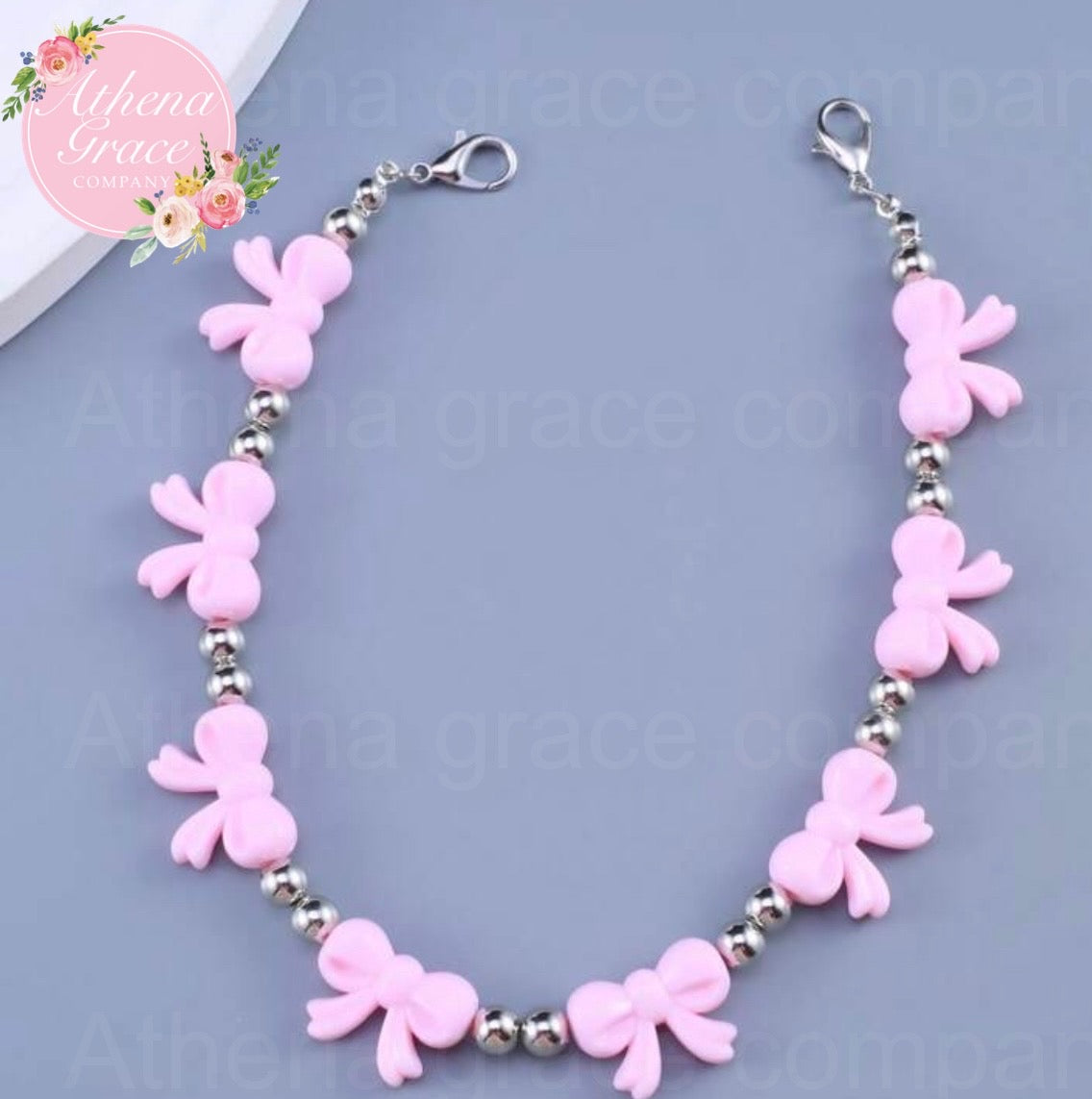 Pink Bow Hat Chain
