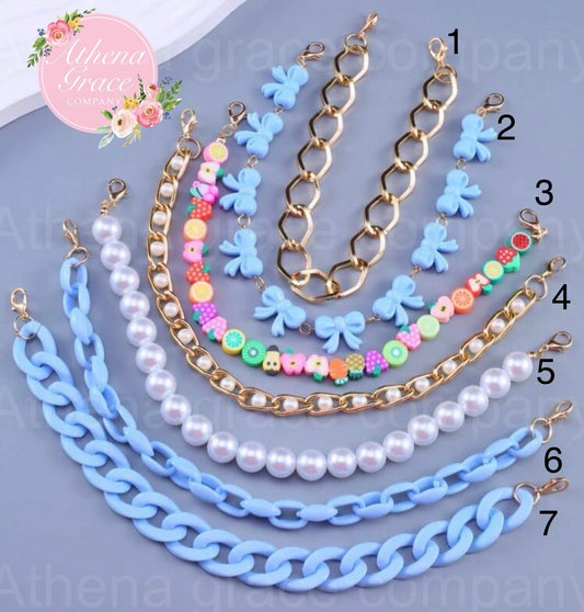 Blue Girly Hat Chains