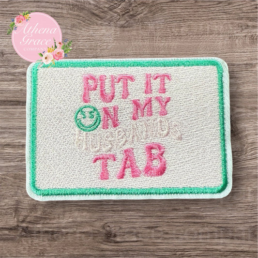 Put it on my Husbands Tab Large Patch
