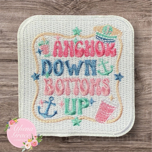 Anchor Down Bottoms Up Large Patch