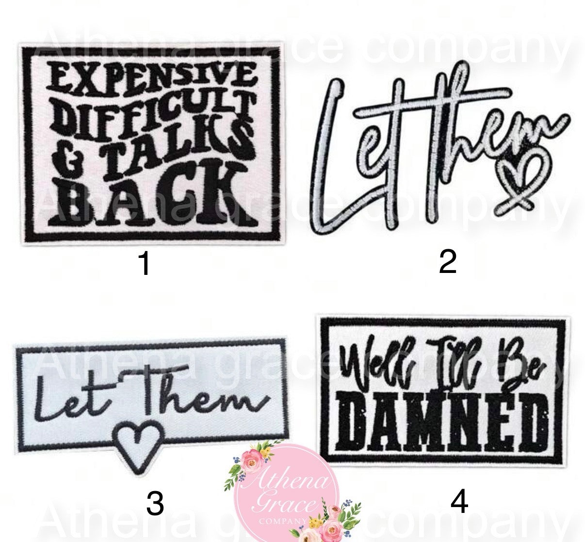 Black & White Medium Patches