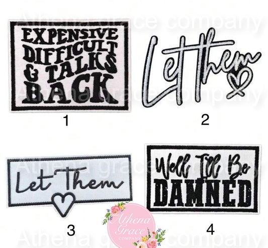 Black & White Medium Patches