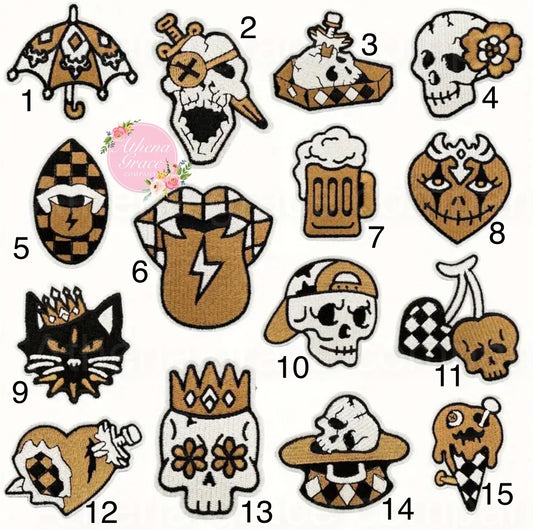 Tan & Black Mini Patches